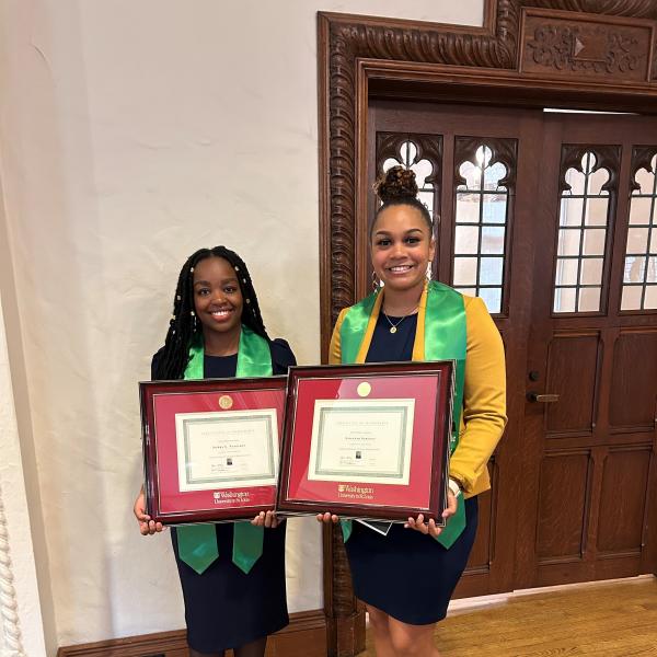 Napoleon and Scruggs inducted into the Bouchet Graduate Honor Society