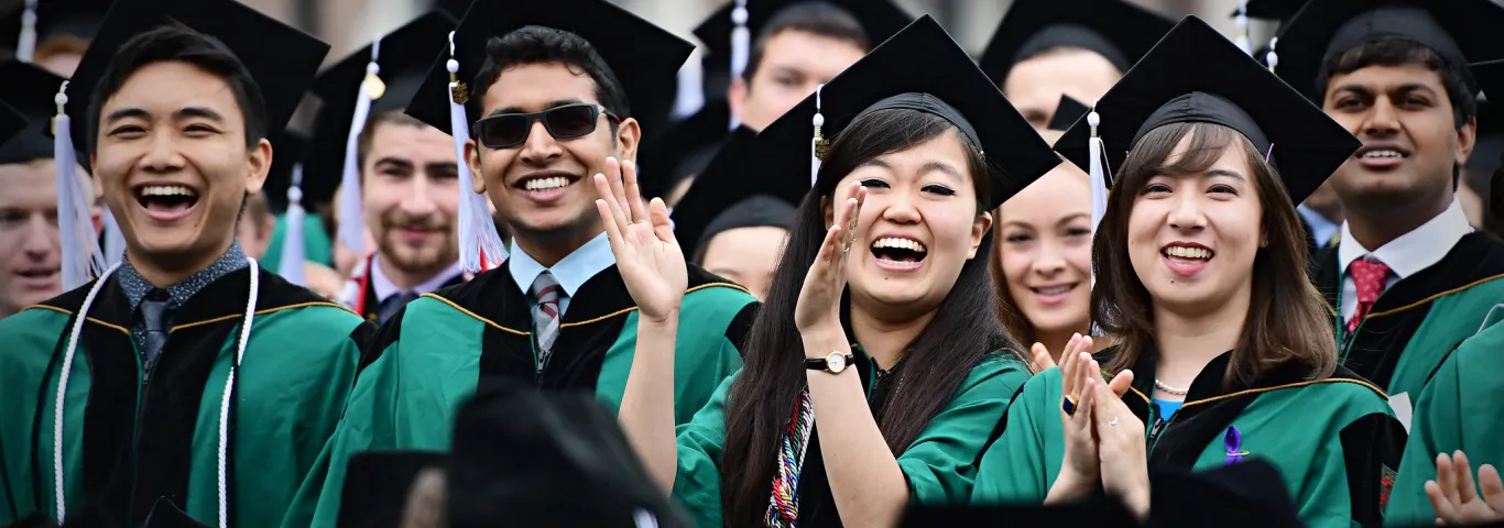 students at graduation